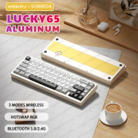 Weikav Lucky 65keys Sugar65 V2 Lucky65 Wireless Aluminum Mechanical Keyboard Hotswap RGB Bluetooth 2