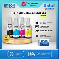 Tinta Epson 664 Original 70ml - Warna Hitam, Magenta, Kuning, Biru YELLOW
