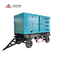 movable trailer silent genset 50kva prime power 3 phase 50hz 400v natural gas generator for power