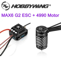 Hobbywing EzRun MAX6 G2 200A ESC 4990 1650KV Motor Sensored Brushless For RC Car Accessories
