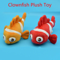 New Clown Fish Plush Toy Soft Clownfish Stuffed Animals Cuddly Pillow Birthday Christmas Gift For Kids Ocean Party Home Decor