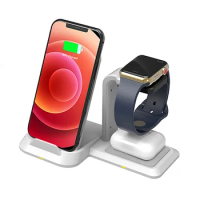 15W 3 in 1 Wireless Charger Stand For Samsung Note Live 21 Ultra S21 S20 Qi Fast Charging Dock Station For Gear Watch Buds Pro