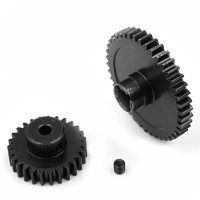Gear Utama Diff Logam, HENGy, 42T + 27T Gear Motor, Untuk 1/18 WLtoys A959-B, A969-B, A979-B K
