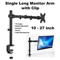 Hot Sale SM M051 10 - 32 inch Single Computer Long Monitor Arm TV Mount Arm Stand Bracket Desk Table