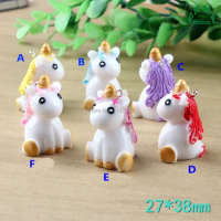 Unicorn Charms for kids 3D Unicorn Charms Resin Charms for slime 2pcs DIY Accessories Charms Unicorn Resin Charms