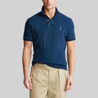 เสื้อโปโล Polo Ralph Lauren  Custom Slim Fit Mesh Polo สีน้ำเงิน