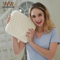 Child 30x25cm Natural Latex Pillow Sleeping Bedding Cervical Massage Pillow Health Neck Bonded Head Care Bamboo Pillow