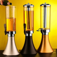 Beer Tower Dispenser 3 Liters Tabletop Chiller and Beverage Dispenser Beer Tower with Ice Tube Chill Rod for Party Restaurant