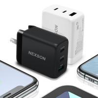 【NEXSON】GaN 迷你65W氮化鎵 PD3.0+QC3.0 筆電 平板手機共用 2C1A 快充充電器-白色