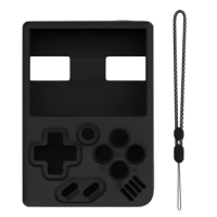 Silicone Protective Cover Shockproof Game Console Cover for MIYOO MINI(Black)