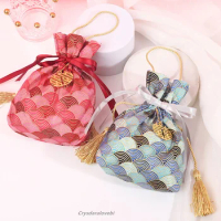 5pcs New Portable Candy Bag Creative Candy Packaging Box Chinese Wedding Brocade Bag Return Gift Candy Bag