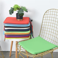 Square Chair Pad with Ties Bar Stool Cushion Soft Floor Pillow Seat Pads for Dining Room Chairs Home Furniture, 39 x 39 x 1.8 CM