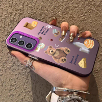 เคส Samsung S23 FE ดีไซน์หมี กึ่งโปร่งใส บางเฉียบ ฝ้า เคสโทรศัพท์ เคส