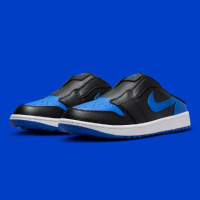 【NIKE 耐吉】休閒鞋 Air Jordan 1 Mule Golf 男鞋 女鞋 限量 經典 穆勒鞋 高爾夫 黑色 藍色(FJ1214-002)