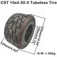 Field Competitive Go Karting 5 Inch Tire 10x4.50-5 Tubeless Vacuum Tyre Rain Pattern for Go Karts Accessories