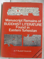 【書寶二手書T6／宗教_P2P】Manuscript remains of Buddhist literature found in Eastern Turkestan