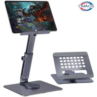 Aluminum Tablet Stand Desk Riser 360° Rotation Multi-Angle Height Adjustable Foldable Holder Dock For Xiaomi iPad Tablet Laptop