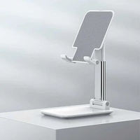 Universal Smartphone Holder Stand Aluminium RT-US06 Fully Foldable Liftable Universal Holder Putih