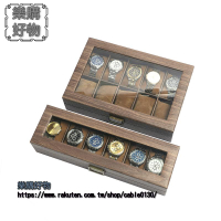 複古木紋皮手錶 收納盒 防塵 玻璃蓋手錶盒腕錶盒手鏈手錶盒子