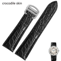 Watch strap genuine leather crocodile leather suitable for Cartier tank solo London Sandoz Watch strap Soft and durable bracelet