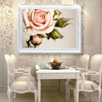 5D鉆石畫滿鉆臥室餐廳花卉玫瑰鉆石十字繡磚石畫5D滿鉆鉆石繡新款