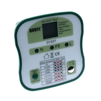 DUOYI OUTLET SAFETY TESTER DY207 RCD ECLB Socket Tester Plug with LCD ECLB