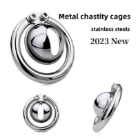2023 New Micro Chastity Lock Male Chastity Belt Penis Ring Cock Cage Stainless Steel Chastity Cage Device Adult Sex Toys Men Gay