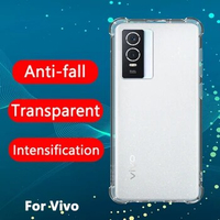 Airbag Shockproof Transparent Case For Vivo y78 y76 5g y76s y78+ plus Silicone Full Cover for y 78 5g funda clear case