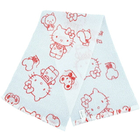 小禮堂 Hello Kitty 日本製 身體沐浴巾 26x80cm (紅格紋款)