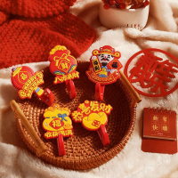 New Year Fortune Hook Red Festive No-Drill Strong Adhesive Hook Entrance Door Key No-Trace Sticker