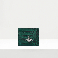 【Vivienne Westwood】鱷魚皮半月形零錢卡夾包 綠色(51070044-L0039)