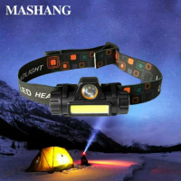HEADLAMP COB RECHARGER SENTER KEPALA LED 2in1 Senter Kepala Multifungsi