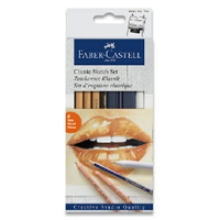 【FABER-CASTELL】輝柏 PITT藝術家級經典素描鉛筆組 / 盒 114004