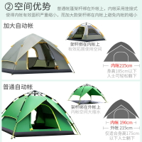 帳篷 自動帳篷戶外 34人二室一廳雙層防雨2人單人野營野外營帳篷