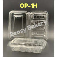 [Trending]Kuih Container OP-1H / Disposable Plastic Clear Bakery Container / Cake Containers (100pcs
