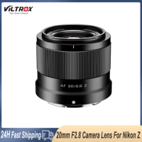 VILTROX 20mm F2.8 Auto Focus Large Aperture Full Frame Prime Lens For Nikon Z Z5 Z6 Z7 Z8 Z9 For Sony E-Mount cameras