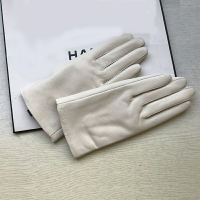 真皮手套保暖手套-奶白綿羊皮時尚防風女手套2款74by11【獨家進口】【米蘭精品】