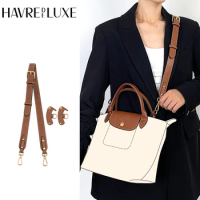 HAVREDELUXE Bag Adjustable Shoulder Strap For Longchamp Small Short Handle Bag Modified Messenger Strap Real Leather
