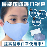 【IvyMaison】CHARME機能布防護口罩套-幼幼(防口水氣味 3D立體吸濕排汗機能布料)