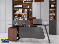 Meja Direktur HOKA HFH 138 Plywood Finishing HPL Set