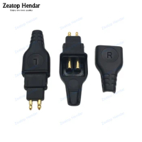 1Pair Earphone Male 2 Pin Plug Audio Copper / Rhodium Plated Jack for Sennheiser HD650 HD600 HD580 HD518 Headphone Connector