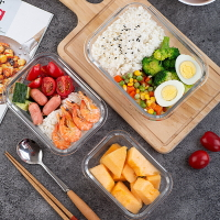 【滿299出貨】玻璃飯盒可微波爐用學生上班族專用餐盒保鮮便當碗保鮮盒高級感