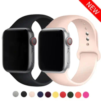 Sport Silicone For Apple Watch Ultra Band 49mm 40mm 44mm 42/38mm Soft rubber Bracelet iWatch series 9 8 7 6 SE 5 41mm 45mm Strap
