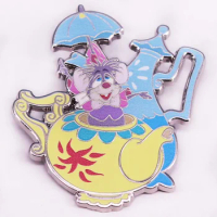 cartoon cute Alice In Wonderland Dormouse In Teapot Lapel pin Badge Hard Enamel Brooch Pin Backpack 