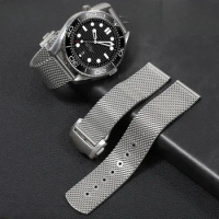 For Omega Seahorse 300 Flawless To Death 007 IWC 20mm Watchband Shark Milan Mesh Strap Stainless Steel Anti-Allergy Watch Strap