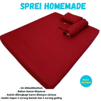Sprei Homemade 200x200 B2  Sprei Polos Embos Bantal Guling