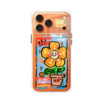 原創微笑幸運花適用華為pura80蘋果17promax電話殼時尚新款iphone15pro-微笑幸運花【透明殼】 華為 P60 Pro-款式12