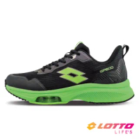 【LOTTO】男 SP600 前掌氣墊跑鞋(黑/綠-LT1AMR3015)