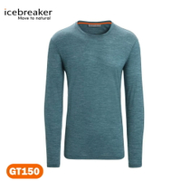 【Icebreaker 紐西蘭 男 Sphere II Cool-Lite 圓領長袖上衣GT150《藍麻》】IB0A56D8