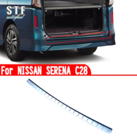 For NISSAN SERENA C28 2023 2024 Car Accessories Rear Bumper Sill Protector Molding Decoration Stickers